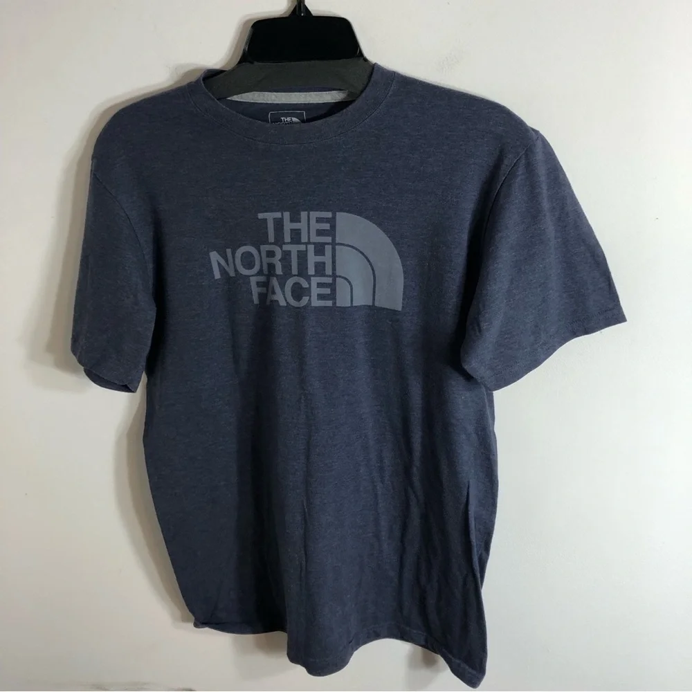 North Face Men’s T-shirt Small Blue Short Sleeve Logo